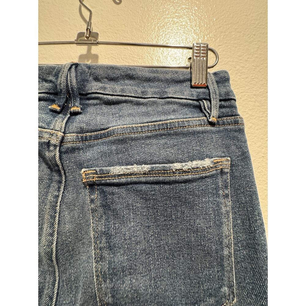 Good American Good Legs Skinny Jeans Women’s Size 4 27 Frayed Hem Medium Wash - Picture 6 of 8